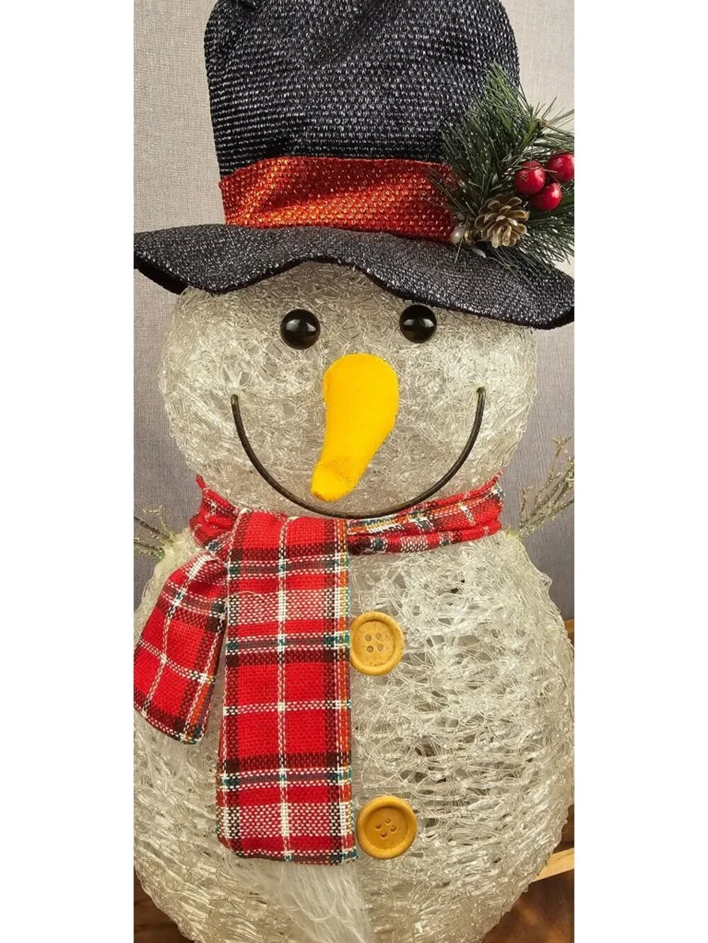 Festive Snowman Decoration With Hat & Scarf - 16